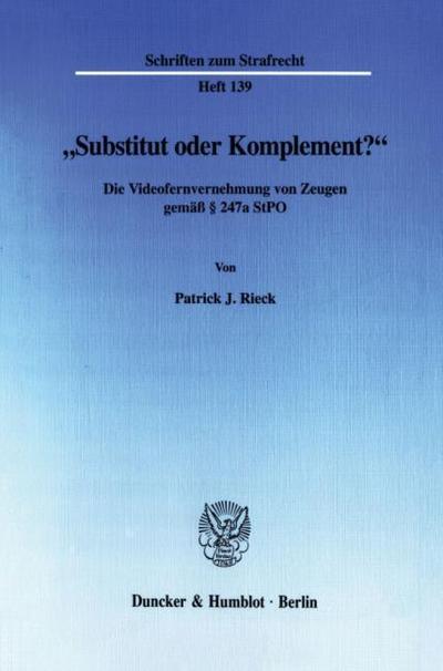 "Substitut oder Komplement?’