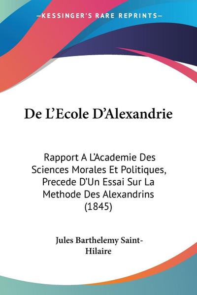 De L’Ecole D’Alexandrie