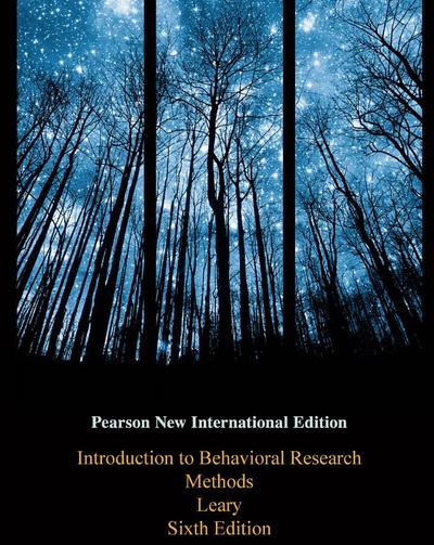 Introduction to Behavioral Research Methods