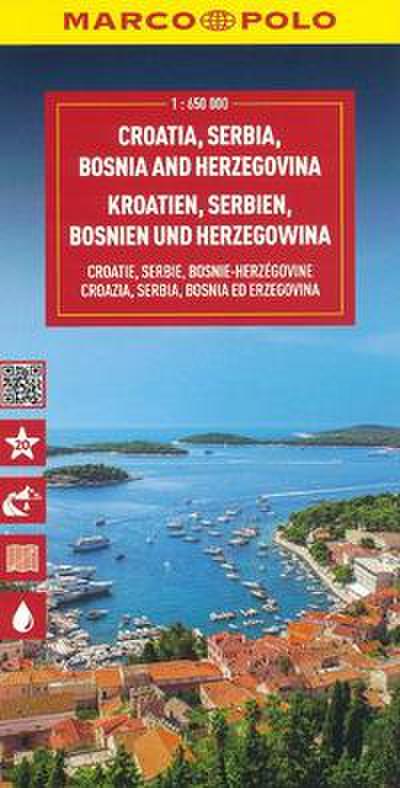 Croazia, Serbia, Slovenia, Bosnia-Erzegovina 1:650.000