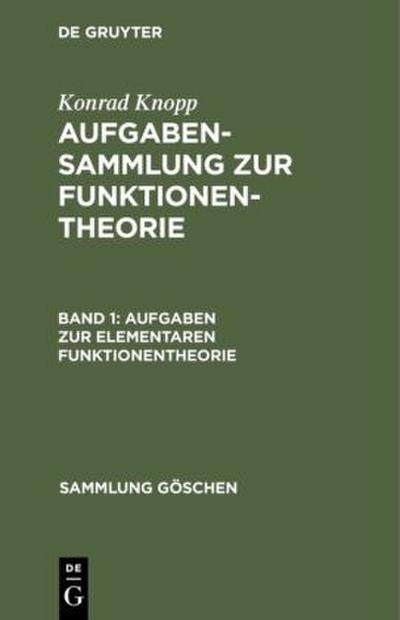 Aufgaben zur elementaren Funktionentheorie