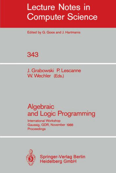 Algebraic and Logic Programming