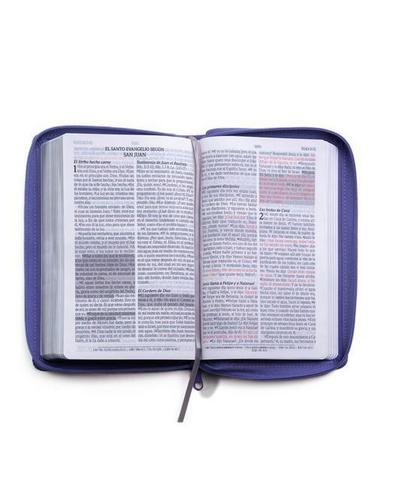 Santa Biblia de Promesas Reina Valera 1960 / Tamaño Manual / Letra Grande / Piel Especial Con Cierre / Lavanda // Spanish Promise Bible Rvr60 / Handy Size / Large Print / Leathersoft / Lavander