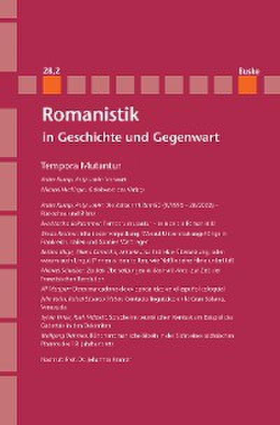 Romanistik in Geschichte und Gegenwart Jahrgang 28 Heft 2