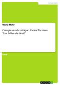 Compte-rendu critique: Carine Trevisan "Les fables du deuil"