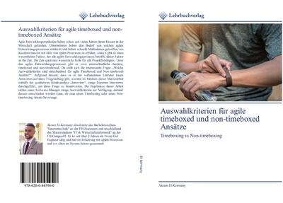 Auswahlkriterien für agile timeboxed und non-timeboxed Ansätze