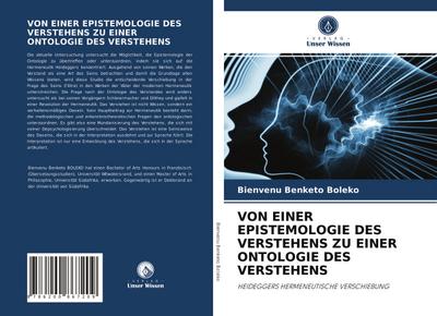 VON EINER EPISTEMOLOGIE DES VERSTEHENS ZU EINER ONTOLOGIE DES VERSTEHENS