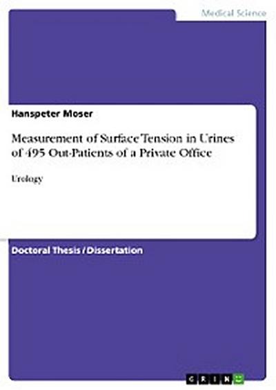 Measurement of Surface Tension in Urines of 495 Out-Patients of a Private Office