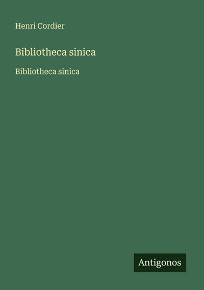 Bibliotheca sinica