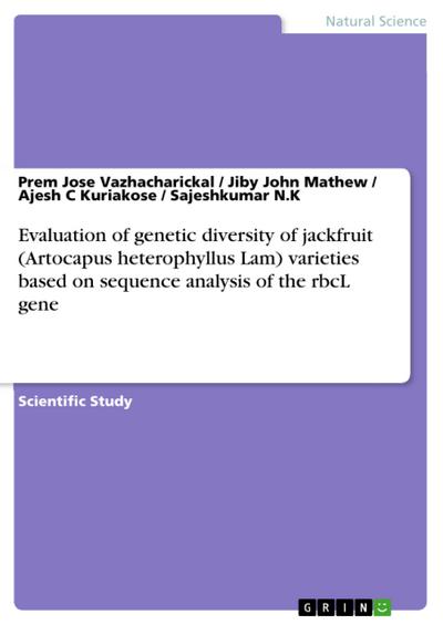 Evaluation of genetic diversity of jackfruit (Artocapus heterophyllus Lam) varieties based on sequence analysis of the rbcL gene