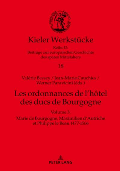 Les ordonnances de l’hôtel des ducs de Bourgogne