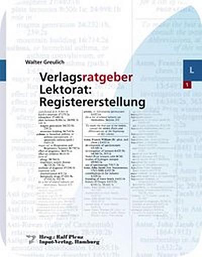 Verlagsratgeber Lektorat: Registererstellung