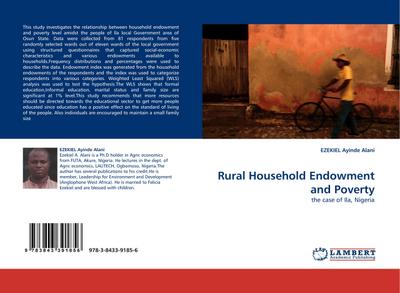 Rural Household Endowment and Poverty - EZEKIEL Ayinde Alani