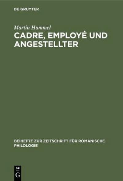 Cadre, employé und Angestellter