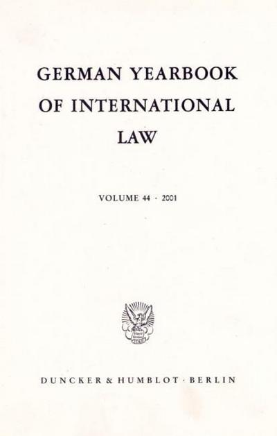 German Yearbook of International Law - Jahrbuch für Internationales Recht.