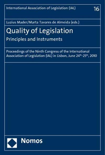 Quality of Legislation - Principles and Instruments