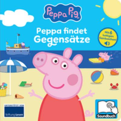 Peppa Pig - Peppa findet Gegensätze - Pappbilderbuch mit 6 integrierten Sounds - Soundbuch für Kinder ab 18 Monaten - Peppa Wutz