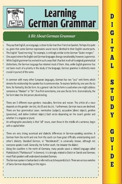 German Grammar (Blokehead Easy Study Guide)