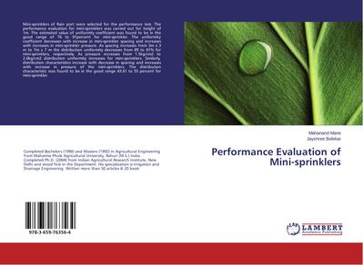 Performance Evaluation of Mini-sprinklers
