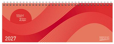 Tischkalender quer Professional Colourlux 2027 rot