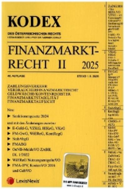 KODEX Finanzmarktrecht Band II 2025 - inkl. App