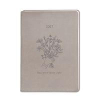 Terminplaner 2027 Taupe (Blumenstrauß)