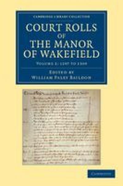 Court Rolls of the Manor of Wakefield