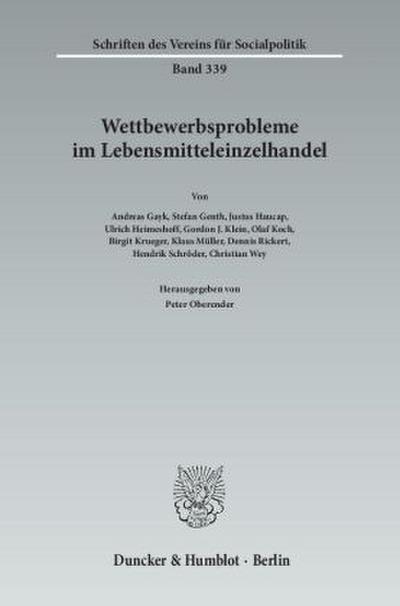 Wettbewerbsprobleme im Lebensmitteleinzelhandel.
