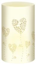 URSUS 5 Silhouetten-Tischlichter "Filigrano - Herzblumen", creme