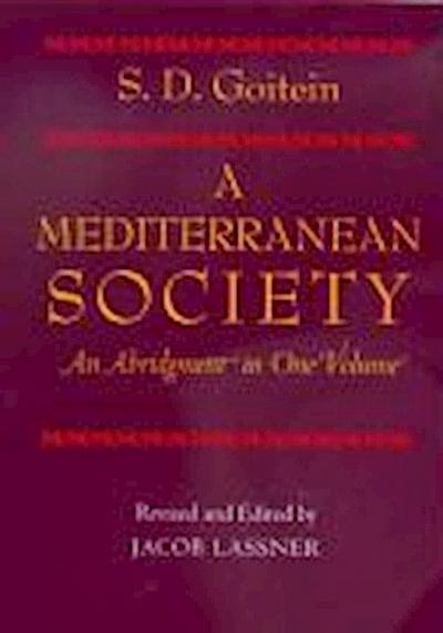 Mediterranean Society, An Abridgment in One Volume