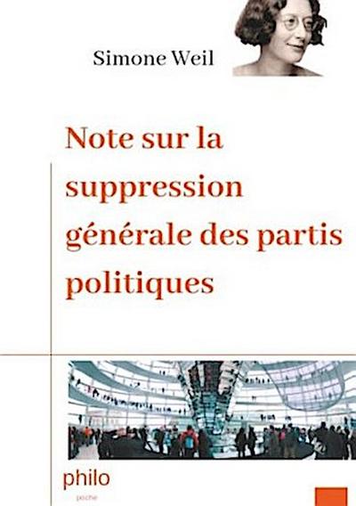Note sur la suppression générale des partis politiques