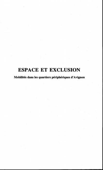 Espace et exclusion