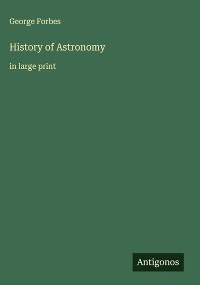 History of Astronomy