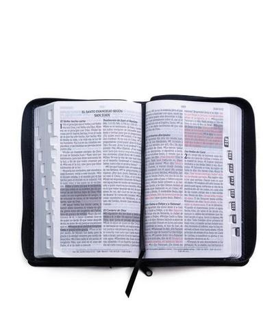 Santa Biblia de Promesas Reina Valera 1960 / Tamaño Manual / Letra Grande / Piel Especial Con Índice Y Cierre / Negra // Spanish Promise Bible Rvr60 / Handy Size / Large Print / Leathersoft with Index and Zipper / Black