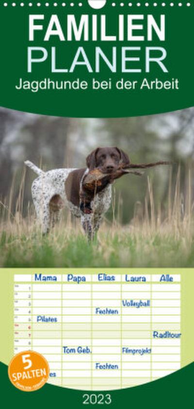 Familienplaner Jagdhunde bei der Arbeit (Wandkalender 2023 , 21 cm x 45 cm, hoch)
