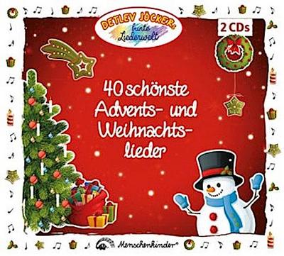Detlev Jöckers 40 schönste Advents- und Weihnachtslieder,2 Audio-CDs