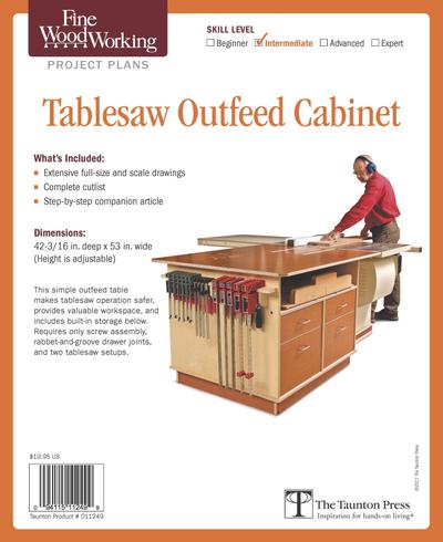 Fine Woodworking’s Tablesaw Outfeed Cabinet Plan