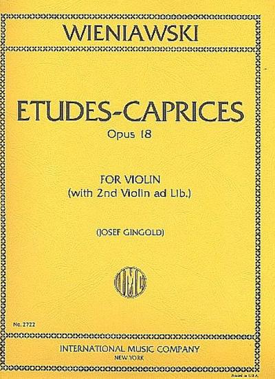 Etudes-Caprices op.18for violin (2nd violin ad lib.)