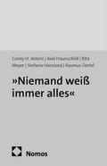 ’Niemand weiß immer alles’