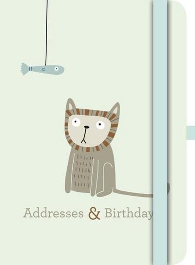 Green Address & Birthday Book Larsen CATS