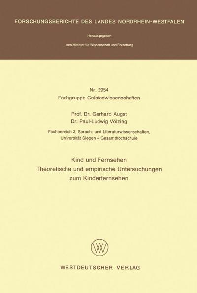 Kind und Fernsehen