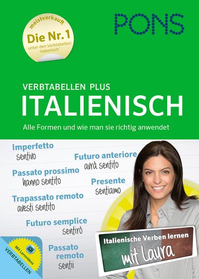 PONS Verbtabellen Plus Italienisch - Mit persönlichem Lehrer, Lernvideos und Online-Übungen