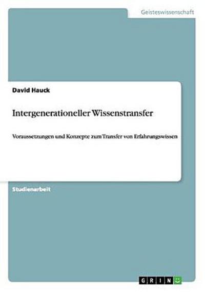 Intergenerationeller Wissenstransfer
