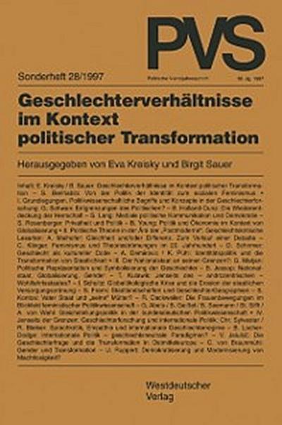 Geschlechterverhältnisse im Kontext politischer Transformation