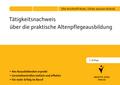 Tätigkeitsnachweis über die praktische Altenpflegeausbildung