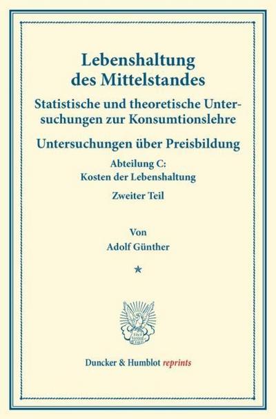 Lebenshaltung des Mittelstandes.