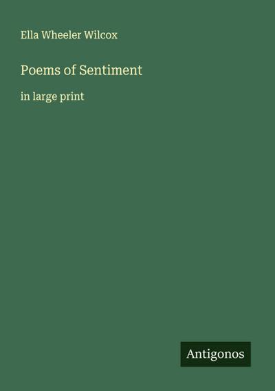 Poems of Sentiment