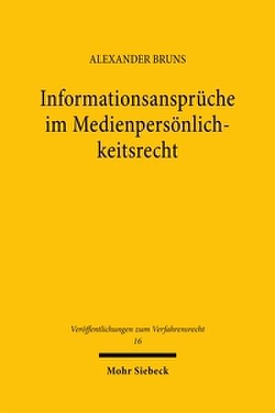 Informationsansprüche gegen Medien