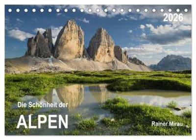 Die Schönheit der Alpen (Tischkalender 2026 DIN A5 quer), CALVENDO Monatskalender