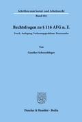 Rechtsfragen zu § 116 AFG n. F.